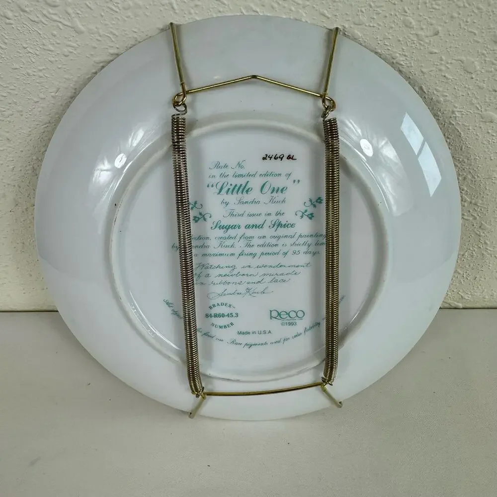 Sandra Kuck Little One Vtg Glazed Ceramic Collector Plate 8